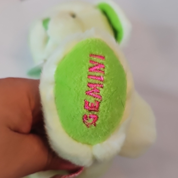 Russ Light Green and Cream Teddy Bear - Picture 4 of 7